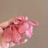 Pendientes de flores rosas de súper hada para vacaciones de verano en la playa, pendientes elegantes y avanzados, pendientes redondos para adelgazar la cara.