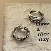 Anillo de moda personalizado de estilo coreano con diseño de nariz de cerdo de doble capa, brillante, con giro grueso y estilo nicho desgastado.