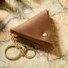 Nuevo Mini Monedero Hecho a Mano de Piel de Vaca de Primera Capa para Hombres y Mujeres Bolsa para Monedas de Cuero Genuino Bolso Retro para Cosméticos Cartera Bolsa para Llaves