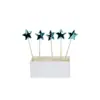 Bandera de decoración de pastel de cumpleaños para niños Estrella de cinco puntas Corona Amor Enchufe de PU Vestir Postre Boda 5 piezas