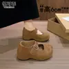 Zapatos Birkenstock originales de cuero grueso con plataforma para aumentar la altura para mujer, nuevos mocasines Mary Jane de otoño 2026 con suelas suaves