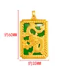 Colgante Estilo Antiguo Imitación Oro 24K con Diseño de Dragón, Joyería para Hombre Imitación Jade, Moderno Accesorio Colgante de Oro de Arena Vietnamita Imitación Ágata