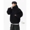 Comércio Exterior Transfronteiriço Americano Costura Rebite Orelha de Doberman Moletom com Capuz Masculino Outono Doce e Cool Design Jaqueta