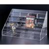 Prateleira de Exibição em Escada Multicamadas de Pequim Transparente de Mesa Acrílico Prateleira de Exibição de Beleza Personalizada Branca Prateleira de Exibição de Cosméticos