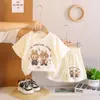 Terno de Verão para Meninos 2025 Novo Roupa Infantil para Bebê Menino Desenho Animado Manga Curta Verão Conjunto de Duas Peças Atacado