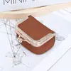 Couro Bovino de Primeira Camada Nova Bolsa Compacta Dourada Anel de Diamante Bolsa para Joias Couro Genuíno Mini Anel Colar Brincos Caixa de Joias para Mulheres