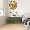 Reloj de Pared 2D Transfronterizo Creativo Montado en Pared para Dormitorio y Sala de Estar con Movimiento Silencioso y Acabado de Alta Gama
