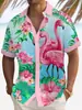 2024 Transfronterizo Hombre Caliente Nuevo Camisa de Manga Corta Serie Vacaciones Hawái Estampado 3D Casual Top para Hombre