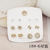 Set de Aretes Semanales Versátil Estilo Coreano Chica Dulce Celebridad de Internet Aretes Versátiles Venta al por Mayor de Pinduoduo