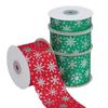 Navidad Verde Rojo Copo de Nieve Plata Caliente Cinta Festiva Empaque Joyería Polvo Brillante Lazo Material Cinta