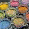 Venda Quente Transfronteiriça Pó Opalino Camaleão Óptico Ultra Fino Aurora Fantasia Nuvem Neon Pó Brocado Manicure Sombra para Olhos Lábio