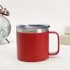 Taza de 12 oz transfronteriza interior y exterior acero inoxidable 304 doble aislamiento al vacío taza con asa americana taza de oficina