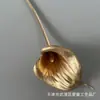 Eucalipto Pequeno Dourado Folha de Leque Dourada Balde de Ano Novo Garfo Único Cauda de Fênix Pequena Garfo Único