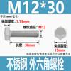 Perno Externo M6M8M10M12 Acero Inoxidable Rosca Completa Cabeza Hexagonal Tornillo de Rosca Completa Din933 Tornillo Extendido