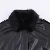 Jaqueta de Couro Nova Europeia e Americana Transfronteiriça para Mulheres Gola Versátil Moda Manga Longa Outono e Inverno Estilosa Forrada com Fleece Estilo Europeu e Americano para o Dia a Dia