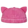 Gorra Bonita sin Visera con Orejas de Gato, Gorro Versátil de Moda de Verano con Personalidad, Gorra Lavada Estilo Vintage para Mujer