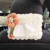 [Flor Flor] Caja de Pañuelos para Coche de Niña Caja de Papel para Coche Colgante Creativa Linda Suministros de Decoración Interior para Coche