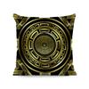 Funda de Almohada Geométrica Abstracta Hoja Dorada Temu Transfronteriza Cojín Bohemio para Oficina Cojín Estampado para Sofá