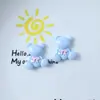 Oso Brillante de Dibujos Animados Pegamento de Crema Accesorios para el Cabello Pasador Decoración de Funda de Teléfono Accesorios de Resina Materiales Pegatinas Imán para Refrigerador