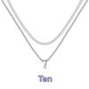 Cadena popular de acero inoxidable para buñuelos, cadena de hueso de serpiente, cadena cubana, doble colgante de cruz, joyería, collar de titanio, masculino