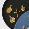 Flor de Rosa Avión Unicornio Acero de Titanio Oro de 18K Colgante Collar que no se decolora Cadena para Suéter Exportación Transfronteriza