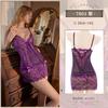 Feimu Sexy Intimates, Camisola Sexy de Renda Decote V Profundo Reveladora Transparente, Flertando, Pijama Suspender Pura Luxúria 7801