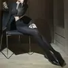 Fin de Temporada - Asesina Nun*Cross Terciopelo Grueso Negro Gótico Tono Piel Medias Talla Grande Medias Sexy