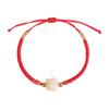 Pulsera tejida Cen Bodhi Atrae Riqueza y Gato de la Fortuna para el Año del Caballo, Hecha a Mano con Hilo Dorado y Pulsera Ajustable de Nudo Vajra para Mujeres
