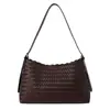 Bolsos Tejidos de Nicho Transfronterizos para Mujer, Nuevo Estilo de Moda Sencillo y de Alta Gama Bolso de Hombro, Versátil Bolso de Hombro y Cruzado para Viajes