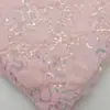 Tecido Bordado Multicor com Renda em Forma de Coração para Roupas de Palco Tecido Bordado da Dinastia Han