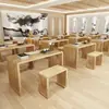 Mesa de Caligrafia, Mesa de Estudo Tradicional Chinesa, Madeira Maciça, Estilo Antigo, Mesa e Cadeiras Clássicas Chinesas de Go, Sala de Aula Dedicada para Aulas de Treinamento de Alunos