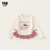 Ropa para Niños Yingsibo Otoño Camiseta de Manga Larga con Cuello Redondo para Niñas Camiseta Básica Patchwork a Cuadros Ropa para Niños Grandes