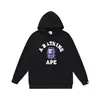 Moda Urbana Transfronteriza de Comercio Exterior Marca Unisex Otoño e Invierno Estampado de Letras Sudadera con Capucha Holgada Pulóver Sudadera Ape Casual Versátil