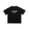 Camiseta de Algodón con Parches Bordados Estilo Universitario Americano Casual para Estudiantes Varones Holgada de Verano Manga Corta Hmt03
