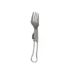 Cuchara de Titanio Ultraligera Titanio Puro Plegable para Exteriores Camping Senderismo Aleación de Titanio Vajilla Portátil Juego de Tenedor Cuchillo Cuchara