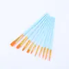Conjunto de Pincéis para Pintura a Óleo Transfronteiriço 10 Pincéis para Pintura a Óleo Pincéis para Guache Aquarela Nylon Guache Acrílico Conjunto Pincéis de Pintura Atacado