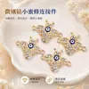 Colgante de abeja pequeña de doble colgante con goteo de aceite e incrustación de diamantes, se puede mezclar en lotes, colgante transfronterizo, accesorios para pulsera, collar, DIY, venta directa del fabricante