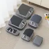 Set de cinco piezas de malla de bolsas de almacenamiento de viaje compresibles, organizador de equipaje, bolsa portátil para empacar ropa para viajes de negocios y viajes