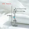 Lanza Santa de Vidrio Verde Estilo Dulce Fresco Serie Verde Colgante de Diamante Cruz Ojo del Diablo Perno para Cartílago Auricular Joyería