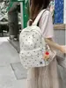 Mochila Escolar INS Japonesa Fofa de Bolinhas para Meninas, Estilo Academia, Mochila Simples e Versátil, Alta Aparência, Mochila Casual para Viagem