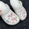 Acessórios para Sapatos Croc Flor de Sapato Fivela de Sapato DIY Coração Girly Flor Rosa Borboleta Acessórios Decorativos Removíveis e Adaptáveis a Sapatos Croc