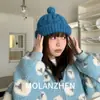 Sombrero de Copa con Puño Retorcido Japonés Lindo Retro Sombrero Tejido Cálido Alta Calidad Versátil para Pareja Cálido Sombrero de Lana