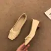 Zapatos planos estilo francés para mujer, nuevo modelo de verano 2026, adecuados para combinar con faldas, zapatos Mary Jane tipo abuela, zapatos de noche de estilo delicado, zapatos tipo pala