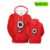 Blocos de construção digitais 3D impressão digital a cores Loose Hooded Sweater Primavera e Outono Roupas com capuz solto Adulto Hoodie