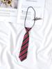 Corbata corta JK para niños, camisa de estilo universitario japonesa con lunares rojos para estudiantes de primaria, uniforme, accesorios gratuitos