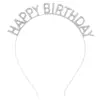 Novos Adereços de Cabeça Transfronteiriços para Mulheres Faixa de Cabeça com Letras Happybirthday Feliz Aniversário Acessórios Decorativos de Festa para Cabeça