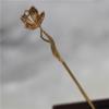 Grampo de Cabelo Botão de Flor Cobre Fundido 160mm DIY Acessórios Materiais Grampo de Cabelo Estilo Antigo