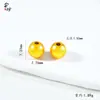Cuentas Redondas Esmeriladas Finamente Elaboradas Accesorios para Joyería DIY Estilo Antiguo Arena Dorada Cuentas Grandes y Pequeñas con Agujero Pasante Dorado Cobre Chapado Estilo Geométrico Simple