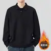 Ropa de Hombre Shanggu Invierno Nuevo Polo de Terciopelo Sudadera con Cuello de Solapa de Manga Larga para Hombre Terciopelo Americano Austriaco de Peso Pesado a Heattech