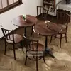 Mesas e Cadeiras de Cafeteria Madeira Maciça Celebridade da Internet Estilo Retro Americano Restaurante de Chá Loja de Chá Leite Mesa e Cadeiras de Confeitaria Comercial